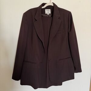 Vintage Le Suit Chocolate Brown Women's Suit Set - Blazer and Pants
